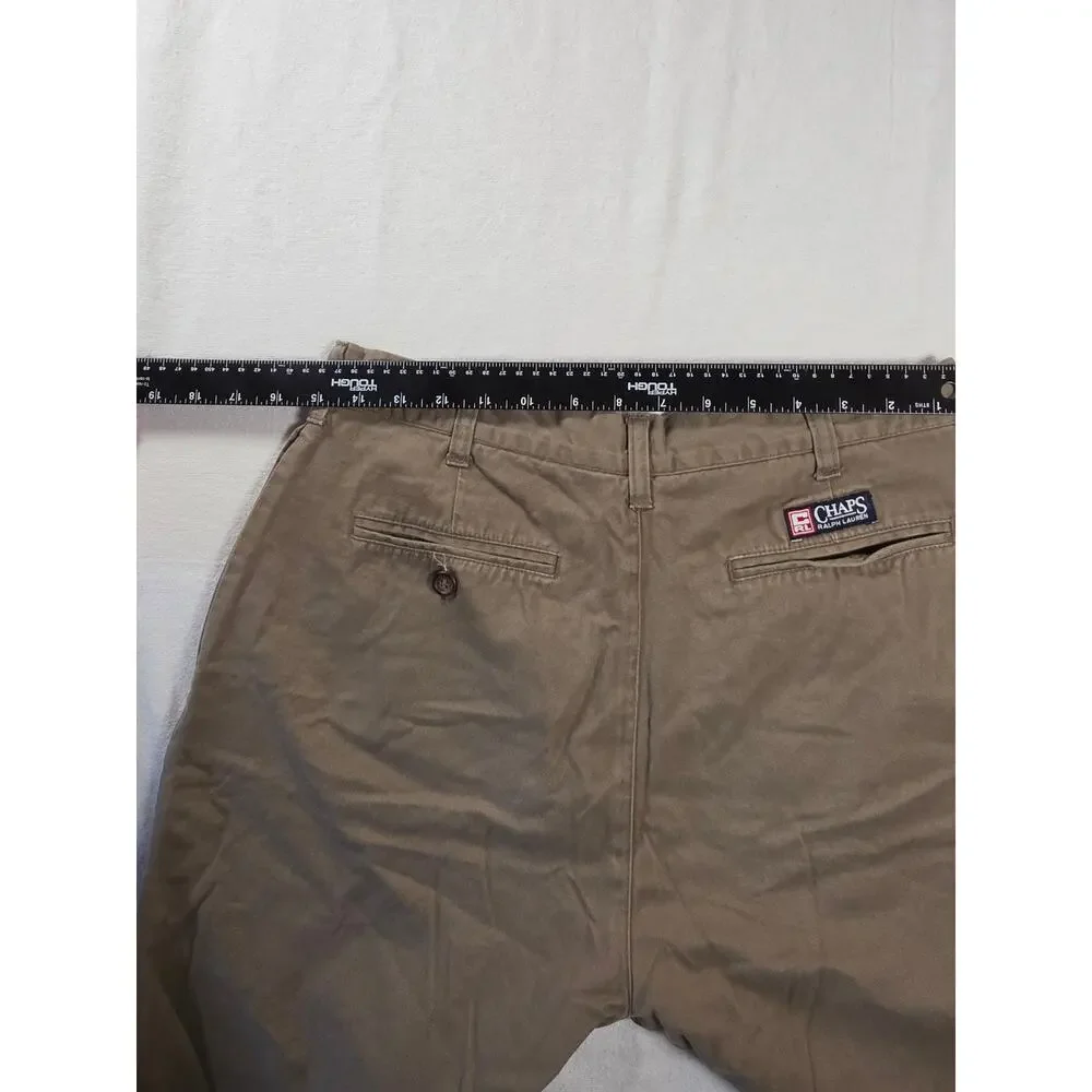 Chaps Ralph Lauren Cotton Chinos Khaki Mens 32